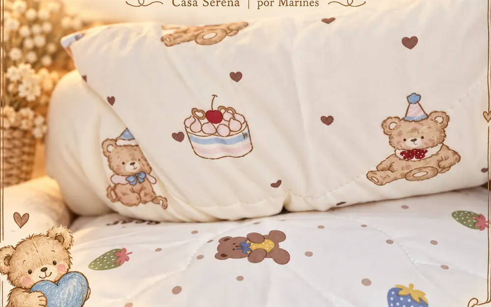Edredom infantil com ursinhos